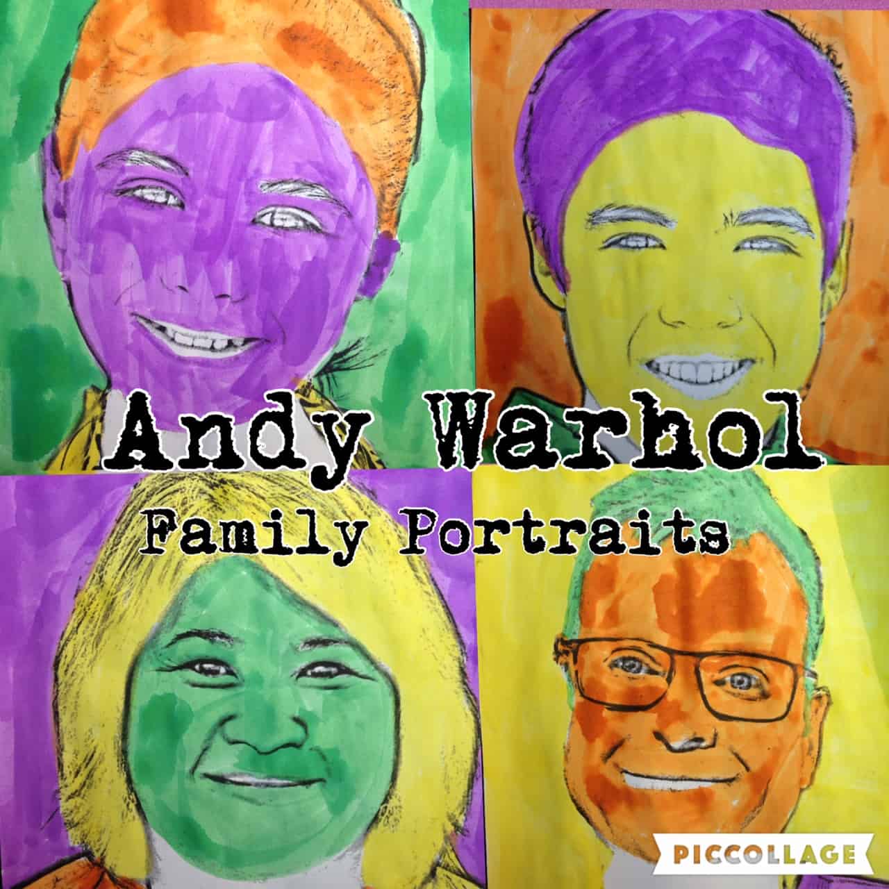 Andy Warhol Style Family Portraits