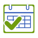 green checkmark on a calendar